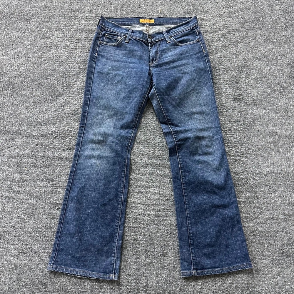 James Jeans Denim Womens Size 28 Blue Dry Aged Bootcut Stretch Low Rise USA
